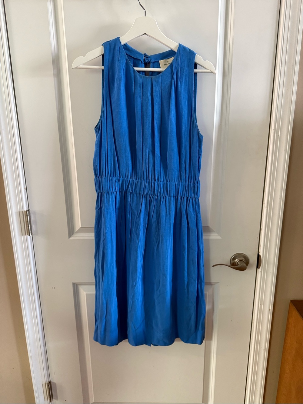 Kate Spade Light Blue Sleeveless Gathered Waist Dress